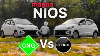 nios magna CNG vs PETROL difference in both variants  nios 2024 [upl. by Ahsot75]