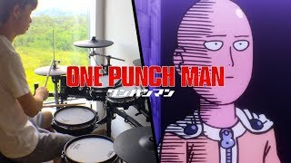 One Punch Man OP FULL  ワンパンマン OP FULL【THE HERO】JAM Project  Drum Coverを叩いてみた [upl. by Yasnil]