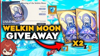 WELKIN GIVEAWAY WITH A TWIST amp 3K Celebration 🎉3x WELKIN GIVEAWAY FREE FOR ALL  GENSHIN IMPACT [upl. by Nivloc]