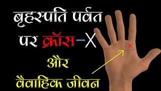 बृहस्पति  गुरु  पर्वत पर क्रॉस Cross sign on Jupiter mount Palmistry हस्तरेखा ज्ञान Lec 64 [upl. by Nareht959]