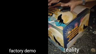 100s howling wolf firework cake factory vs reality [upl. by Ahsinahs]