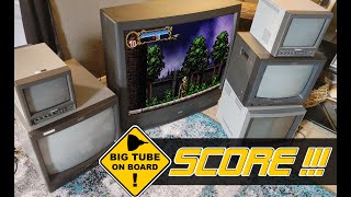 PVM Score  800 TVL 20quot Panasonic BTM1950 Broadcast Monitor 36quot JVC Thompson Tube RGB MiSTer FPGA [upl. by Gilburt]