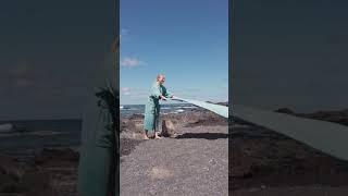 🌋 Black sand untouched nature and endless ocean LongLavaBeach OceanoTenerife PureNature [upl. by Whyte]