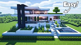 Minecraft How to Build a Modern House Tutorial Easy 43  Interior in Description [upl. by Carlyn947]