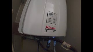 Rinnai V series tankless water heater error code 14 blown thermal fuse [upl. by Armalda555]