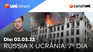 Guerra na Ucrânia últimas notícias vídeos e situação no 7º dia de ataques da Rússia  UOL News [upl. by Spada]