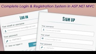 Complete login and registration system in ASPNET MVC application [upl. by Edda]