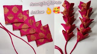 Beautiful fabric latkan  बनाने का आसान तरीका देखें fabric latkan design fabric latkan making [upl. by Nalod]