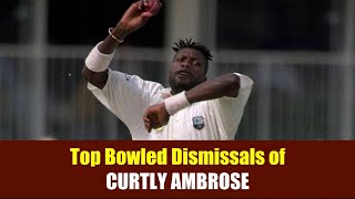 CURTLY AMBROSE  Compilation of Top Bowled Dismissals [upl. by Aikemet]