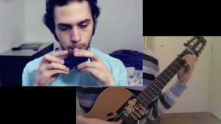 Zelda — Ballad of the Windfish in duet with myself guitar  ocarina [upl. by Eihtak]