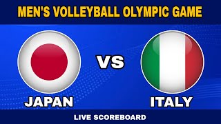 Japan vs Italy  Mens Volleyball Olympic Game Live Scoreboard [upl. by Sewell]