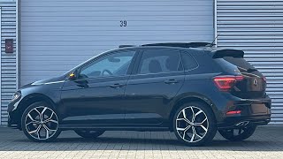 Volkswagen NEW Polo RLine 2022 in 4K Deep Black Pearl 18 inch Faro Walk Around amp detail inside [upl. by Eirrod]