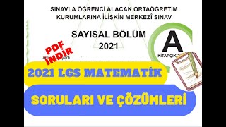 2021 LGS Matematik Soruları Ve Açıklamalı Çözümleri [upl. by Gustafsson]