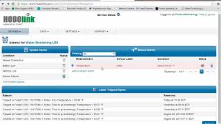 HOBOlink 6 and U30 Data Loggers Alarms [upl. by Mayman812]