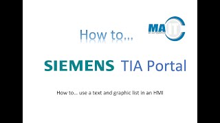 How to use a text and graphic list in an HMI in TIA Portal [upl. by Sabanrab22]