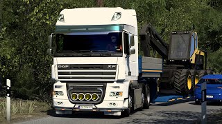 DAF XF 105 Realistic Heavy Cargo Transporting  Driving in Narrow Roads  Euro Truck Simulator 2 [upl. by Weksler]