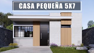 TU CASA IDEAL PEQUEÑA Y MODERNA DE 5X7 [upl. by Jennette]