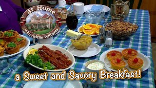 Making a Sweet and Savory Breakfast 🍳🍩 Recipes Included [upl. by Alyakim147]