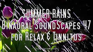 SUMMER RAINS  Binaural SoundScapes §47 for Relax amp Tinnitus [upl. by Anul39]