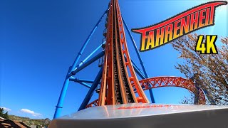 Fahrenheit quot97° amp Falling Fastquot Front Row POV  Hersheypark Roller Coaster [upl. by Airemat]