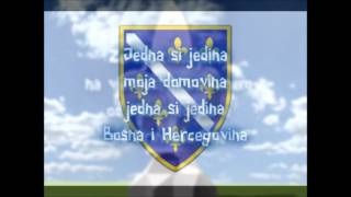 Jedna si Jedina  Himna Bosne i Hercegovine sa tekstom [upl. by Eiralc]