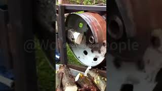 Wood chopping process Good tools and machinery can quickly improve work efficiency [upl. by Nerwal]