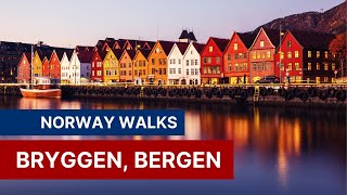 Norway Walks 4K Bryggen Bergen  Bergens UNESCO World Heritage Site Walking Tour [upl. by Eamon]