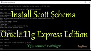 Hindi  Urdu How to install Scott Schema in Oracle 11g Express Edition  Windows [upl. by Wertz]