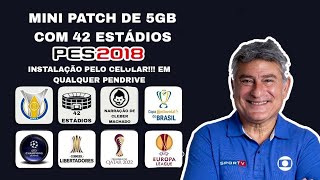 PATCH PES 2018 ATUALIZADO TEMPORADA 2324 COM FACES E UNIFORMES E TRANSFERÊNCIAS  PES 2018 [upl. by Luapleahcim439]