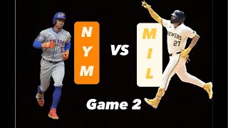 Mets VS Brewers Game 2 Live Stream [upl. by Noraha]