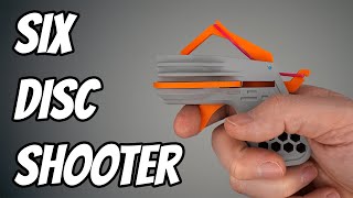 3D Printable 6Disc SemiAutomatic Shooter [upl. by Elboa]