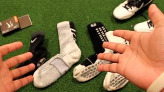 REVIEW Nike Grip Strike Soccer Socks amp Comparison to Trusox etc [upl. by Annil168]