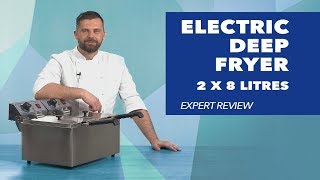 Electric Deep Fryer Royal Catering RCEF08DH  Expert review [upl. by Ahseirej542]