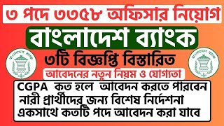 Bangladesh Bank 3 new Job Circular 2024 Senior Officer Officer General Officer cash AZ Circular [upl. by Auohs]