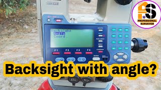 Backsight with angle sokkia total station [upl. by Hebbe280]