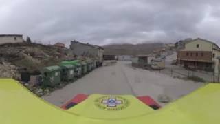 Terremoto la telecamera a 360 gradi entriamo a Visso Castelluccio e San Severino [upl. by Vevay688]