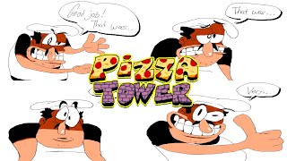 Pizza Tower  All Rank Animations Peppino D C B A S P [upl. by Jammal]