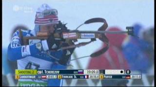 Biathlon Sprint der Männer in Pokljuka 19122009 [upl. by Aleakcim]