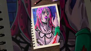 DibujoDrawing Diavolo  Jojo’s Bizarre Adventure  shorts drawinganime sketchbook [upl. by Okikuy]