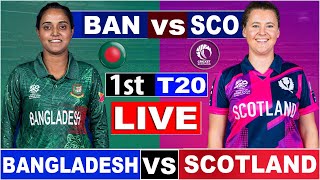 Live BAN Vs SCO 1st T20 Match ScoreLive Cricket Match Today BAN Vs SCO live 2nd innings last 5 ove [upl. by Acinorehs]