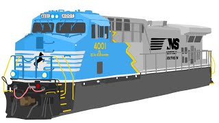 NS AC44C6M No 4001 Speedpaint in IbisPaint X [upl. by Loriner844]