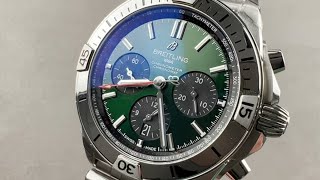 Breitling Chronomat B01 British Racing Green AB0134101L1A1 Breitling Watch Review [upl. by Tebzil]