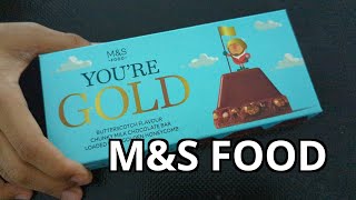 We Tried MampS YOURE GOLD Chocolate Bar  Marks And Spencers  Marks Choc Confectionery Collection [upl. by Lebama975]