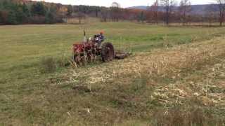 1946 Farmall H  Mowing Corn Stalks [upl. by Eniruam321]