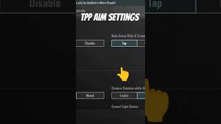 TPP Aim settings Fixed pubgmobile pubg [upl. by Hedvah]