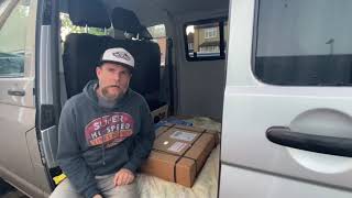 VW T5 CAMPER CONVERSION PART 2  INSTALLING MS CRAFT DOUBLE SWIVEL SEAT BASE T5  T6 [upl. by Yrok]