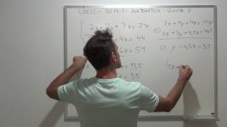 UDESC 2017 1 MATEMÁTICA Questão 5 [upl. by Euphemiah]