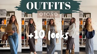 🍁 10 OUTFITS OTOÑO 🍁 I INSPIRACIÓN LOOKS DE TRANSICIÓN OTOÑO CON POCAS PRENDAS 🍂 [upl. by Delfeena]