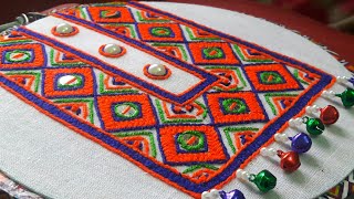 Hand Embroidery with Dal and Cross Stitch [upl. by Arahd]