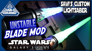 Savis Custom Lightsaber quotUnstable Bladequot modification  Star Wars Galaxys Edge [upl. by Olympias]